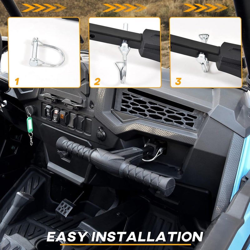 SAUTVS مجموعة قضيب الإمساك للركاب لسيارة بولاريس RZR XP 1000، قضيب حماية للركاب ضد الانقلاب لسيارة بولاريس تريل تيربو S/RZR 570 800 900 2012-2023، استبدال #2634200 - Image 4